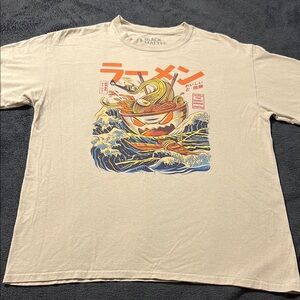 Black Matter Japanese The Great Ramen Off Kanagawa tan tee shirt men’s large